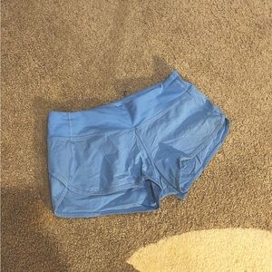 baby blue lululemon hotty hot shorts